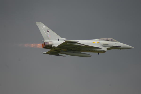 RAF Typhoon on full reheat